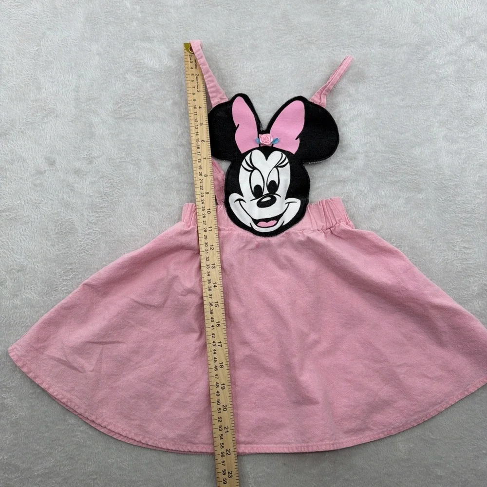 VTG Pink Disney Minnie Mouse Dress Girls Youth 6 USA 80s 90s Micky And Friends - Picture 11 of 12